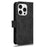 For iPhone 16 Pro Leather Case Skin-Feel Anti-Drop Wallet Flip Phone Cover - Black - 6