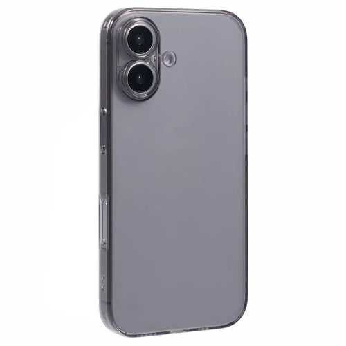 X-LEVEL For iPhone 16 Case Precise Cutout Matte Tempered Glass+TPU Phone Cover - Transparent Black - 1