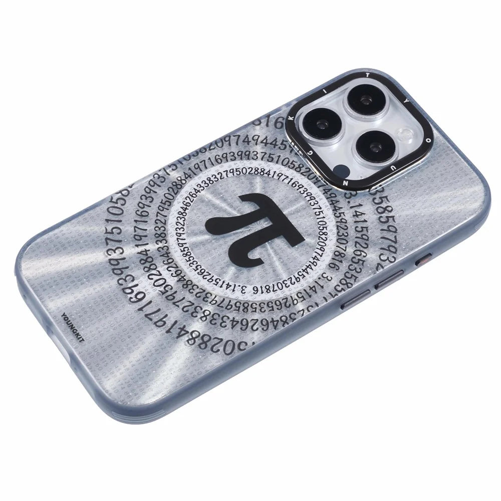 YOUNGKIT Mathematical Series for iPhone 16 Pro Case Compatible with MagSafe IMD TPU Back Cover - Infinite π - 6