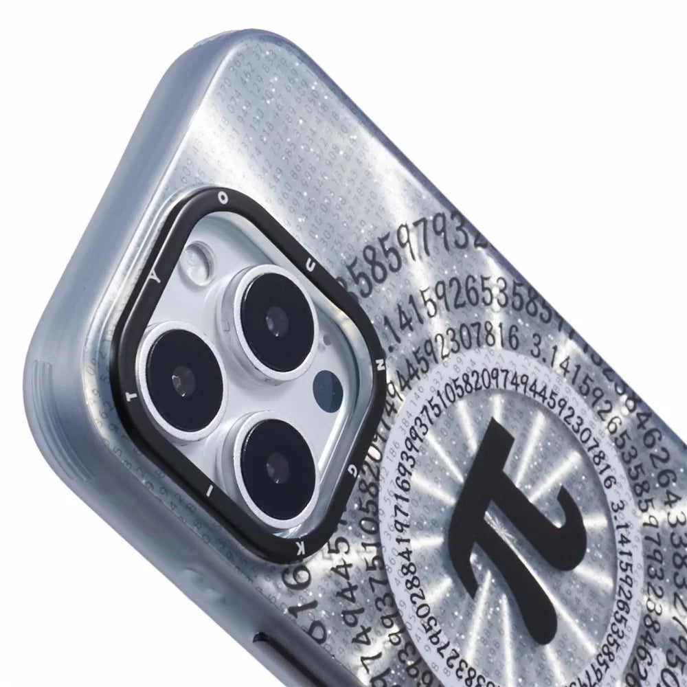 YOUNGKIT Mathematical Series for iPhone 16 Pro Case Compatible with MagSafe IMD TPU Back Cover - Infinite π - 7