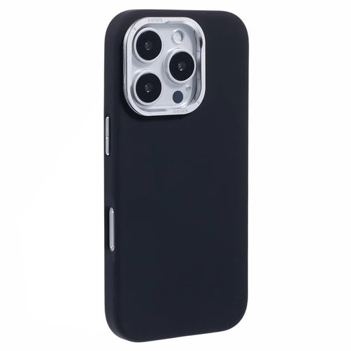 X-LEVEL For iPhone 16 Pro Case Compatible with MagSafe Lens Kickstand Liquid Silicone Soft Phone Cover - Black - 1