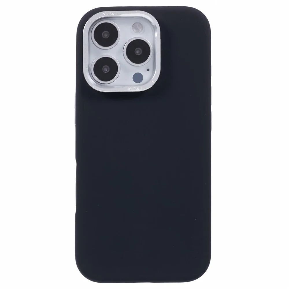 X-LEVEL For iPhone 16 Pro Case Compatible with MagSafe Lens Kickstand Liquid Silicone Soft Phone Cover - Black - 3