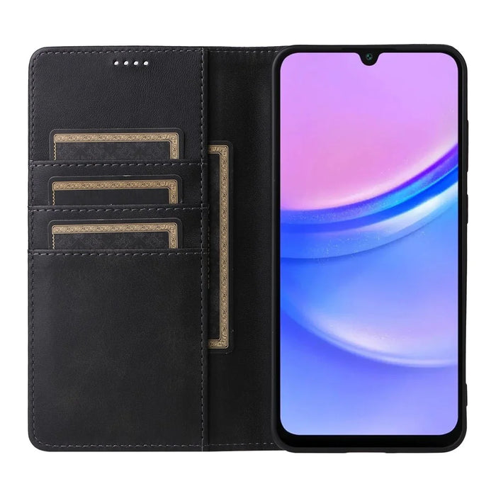 For Samsung Galaxy A16 5G / A16 4G Case RFID Blocking PU Leather Phone Wallet Cover - Black - 2