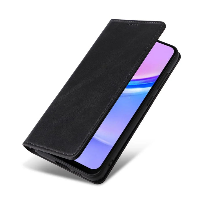 For Samsung Galaxy A16 5G / A16 4G Case RFID Blocking PU Leather Phone Wallet Cover - Black - 6
