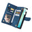 For Samsung Galaxy A06 4G Case Zipper Wallet Multiple Card Slots Leather Phone Cover - Blue - 5