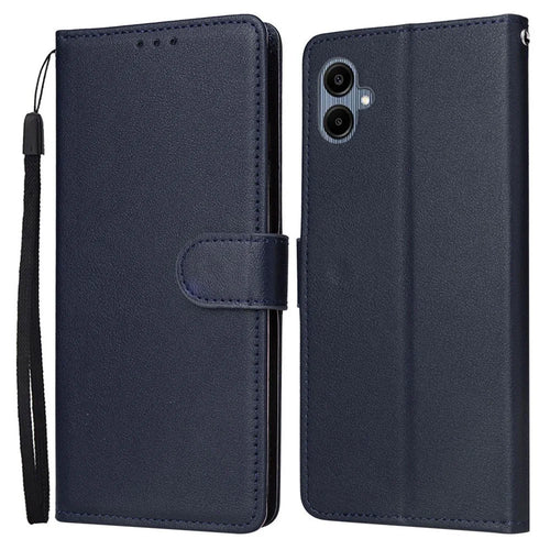 For Samsung Galaxy A06 4G Case Wallet Stand View PU Leather Phone Cover - Blue - 1