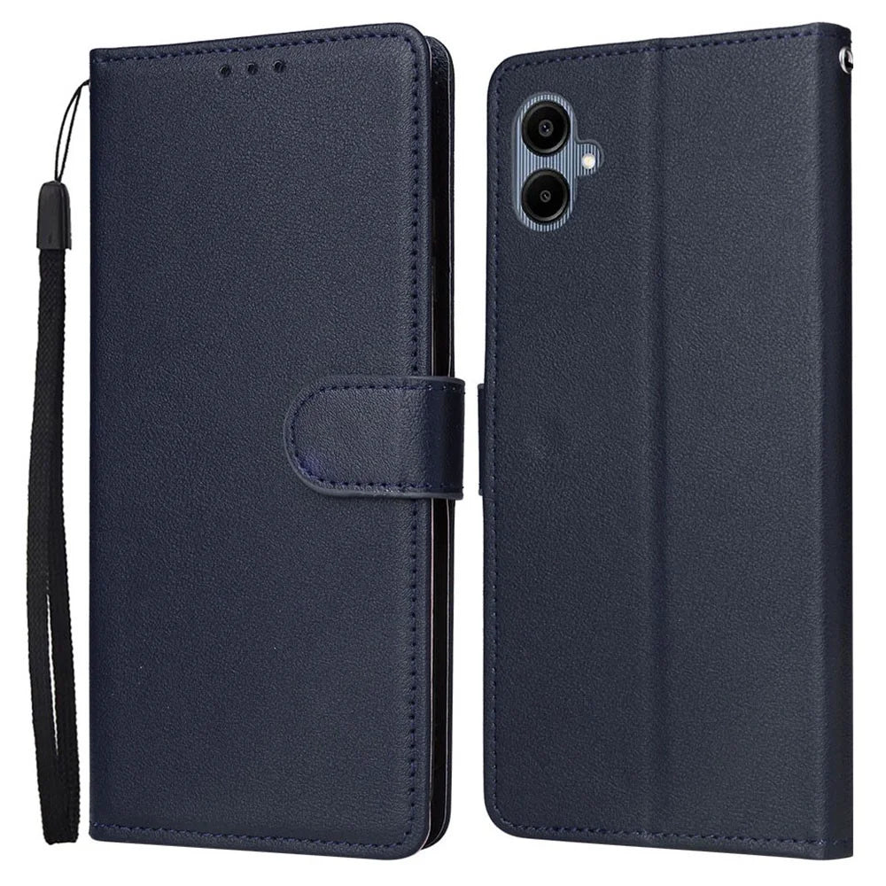 For Samsung Galaxy A06 4G Case Wallet Stand View PU Leather Phone Cover - Blue - 1