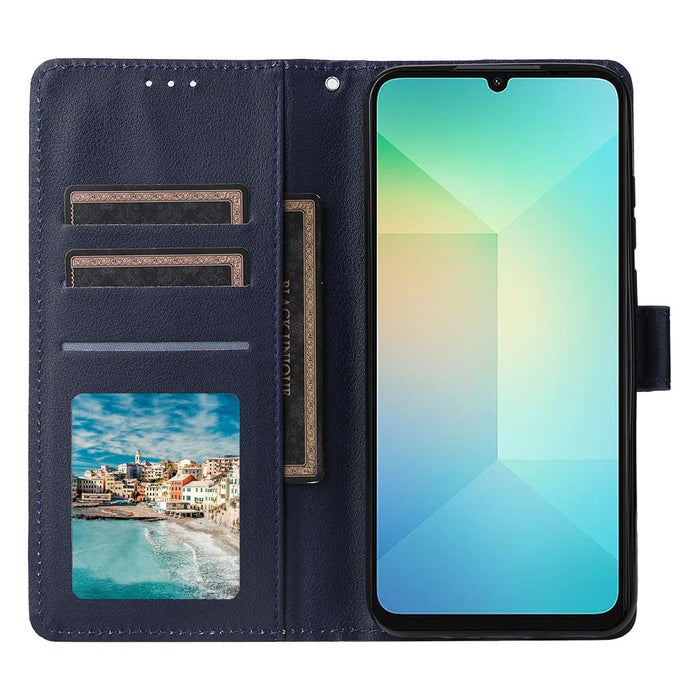 For Samsung Galaxy A06 4G Case Wallet Stand View PU Leather Phone Cover - Blue - 2