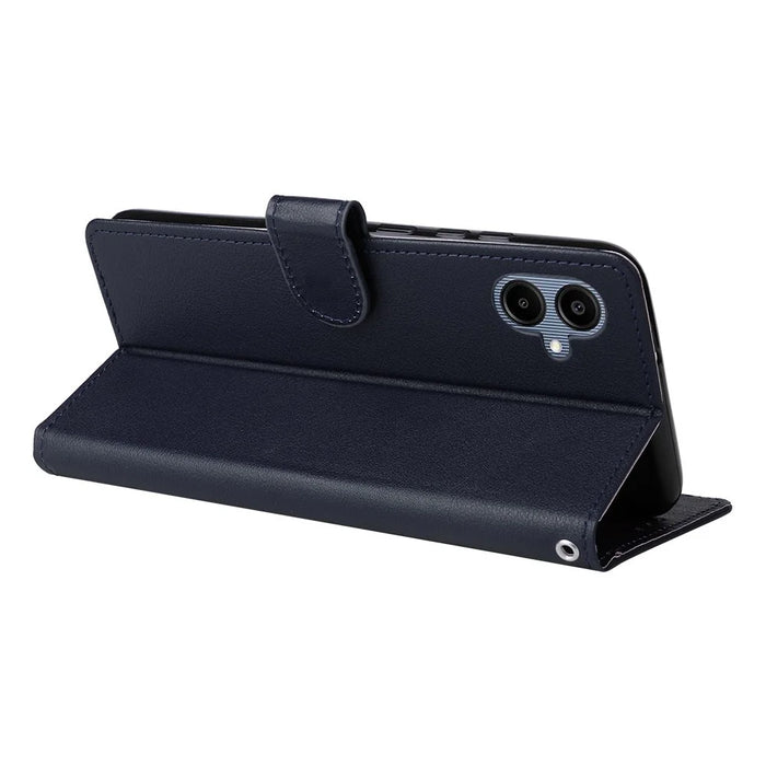 For Samsung Galaxy A06 4G Case Wallet Stand View PU Leather Phone Cover - Blue - 4