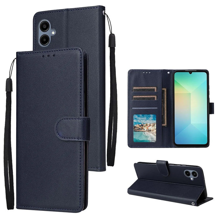 For Samsung Galaxy A06 4G Case Wallet Stand View PU Leather Phone Cover - Blue - 7