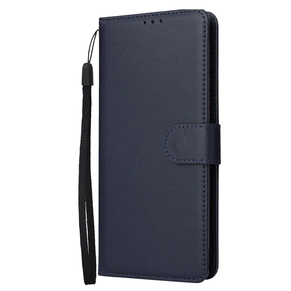 For Samsung Galaxy A16 5G / A16 4G Case Wallet Stand View PU Leather Phone Cover - Blue - 6
