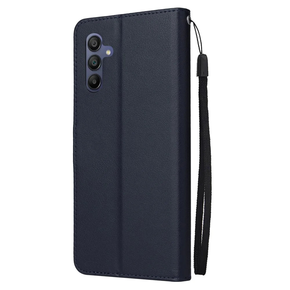 For Samsung Galaxy A16 5G / A16 4G Case Wallet Stand View PU Leather Phone Cover - Blue - 7