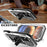 R-JUST For iPhone 16 Pro Max Kickstand Case Silicone+Metal+PC+Tempered Glass Screen Film Phone Cover - Silver - 5