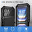 R-JUST For iPhone 16 Pro Max Case PC+Silicone+Metal Kickstand Phone Cover with Tempered Glass Film - Black - 3