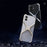 For iPhone 16 Bumper Case No Frame Aluminium Alloy X-Shape Phone Cover - Coffee - 3