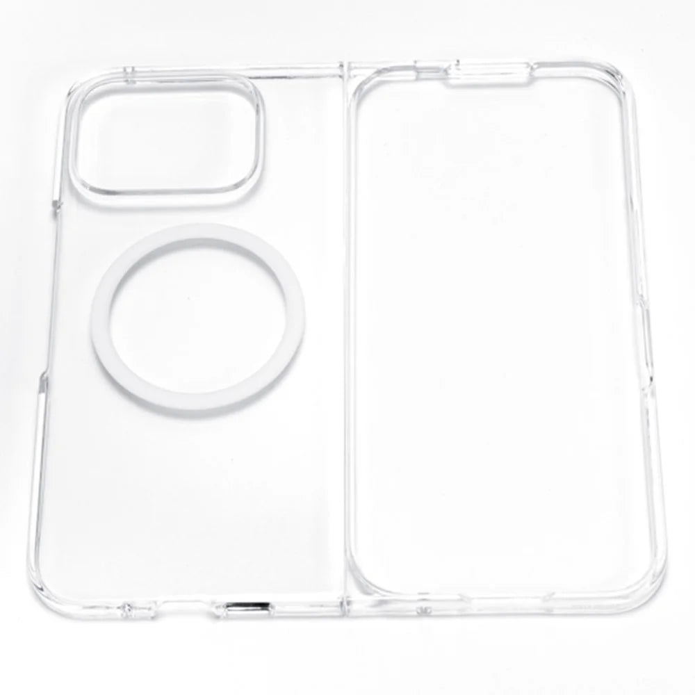 For Google Pixel 9 Pro Fold 5G Magnetic Case Anti-Scratch Transparent PC Phone Cover - 1