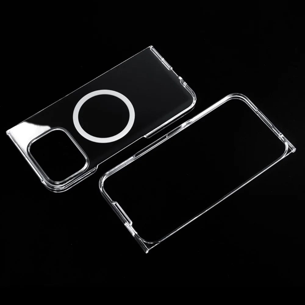 For Google Pixel 9 Pro Fold 5G Magnetic Case Anti-Scratch Transparent PC Phone Cover - 5