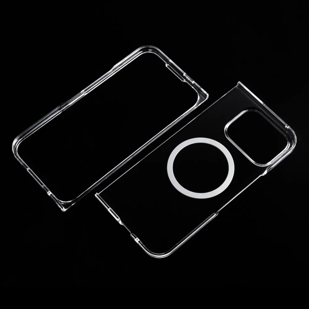 For Google Pixel 9 Pro Fold 5G Magnetic Case Anti-Scratch Transparent PC Phone Cover - 6