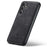 DG.MING For Samsung Galaxy S24 FE Case PU Leather Covered PC+TPU Hybrid Phone Shell - Black - 5