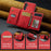 DG.MING M2 Series for Samsung Galaxy S24 FE Case PU+PC+TPU Phone Cover Detachable Wallet - Red - 4