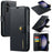 DG.MING for Samsung Galaxy S24 FE Case Detachable Split Leather Phone Cover - Black - 1