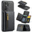 DG.MING M5 Series For Samsung Galaxy S24 FE Case Detachable Magnetic Leather Phone Cover with Card Slots - Black - 1