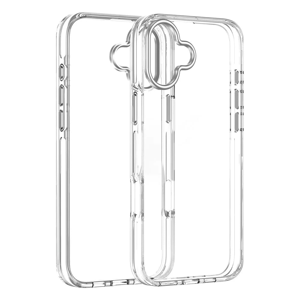 For iPhone 16 Case Airbag Design PC+TPU Clear Protective Phone Cover - 6