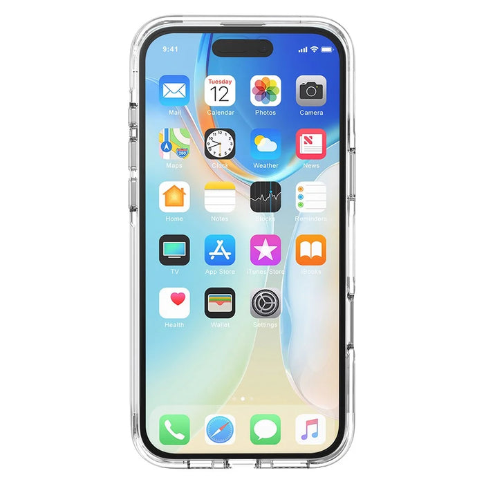 For iPhone 16 Case Compatible with MagSafe Airbag Design PC+TPU Clear Phone Cover - 3