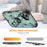 For iPhone 16 Case PC+ TPU Anti-Drop Phone Cover with Ring Kickstand - Dark Green - 6