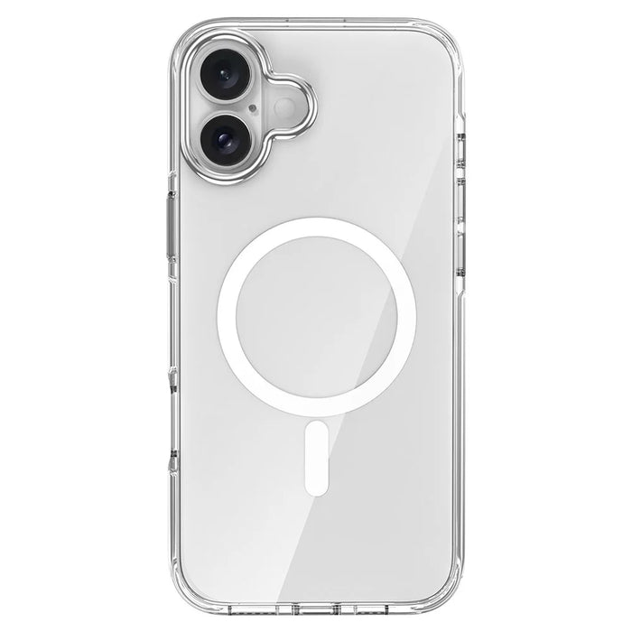 For iPhone 16 Plus Case Compatible with MagSafe Airbag Design PC+TPU Clear Phone Cover - 2