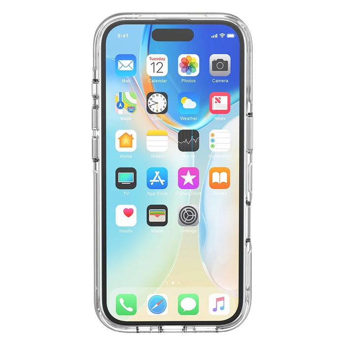 For iPhone 16 Pro Case Compatible with MagSafe Airbag Design PC+TPU Clear Phone Cover - 3
