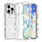 For iPhone 16 Pro Case Compatible with MagSafe Airbag Design PC+TPU Clear Phone Cover - 4