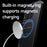 SULADA For iPhone 16 Pro Max Case Compatible with MagSafe Metal Lens Frame PU+TPU Phone Cover - Black - 2