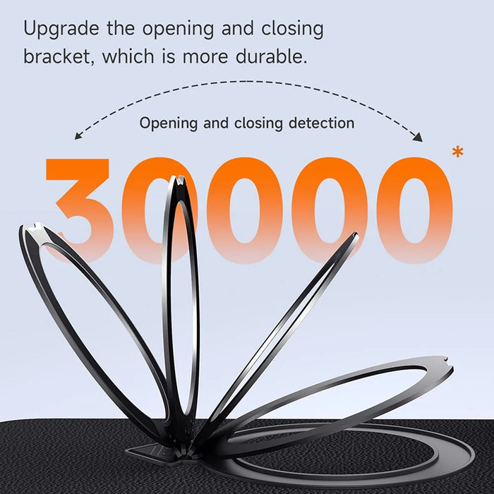 For iPhone 16 Pro Case Compatible with MagSafe Genuine Cow Leather+PC Kickstand Phone Cover - Black - 5
