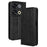 For itel P65 P671L Leather Case Wallet Stand Retro Texture Phone Cover - Black - 1