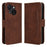 For itel A50C A669L Leather Case Phone Wallet Cover with Multiple Card Slots - Brown - 1