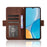 For itel A50C A669L Leather Case Phone Wallet Cover with Multiple Card Slots - Brown - 3