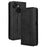 For itel A50C A669L Leather Case Wallet Stand Retro Texture Phone Cover - Black - 1