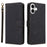 For iPhone 16 Wallet Case RFID Blocking PU Leather Cover Stand View - Black - 1