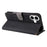 For iPhone 16 Wallet Case RFID Blocking PU Leather Cover Stand View - Black - 4