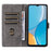 For itel A50C A669L Wallet Case RFID Blocking PU Leather Cover Stand View - Black - 2