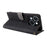 For itel A50C A669L Wallet Case RFID Blocking PU Leather Cover Stand View - Black - 4