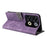 For itel P65 P671L Wallet Case RFID Blocking PU Leather Cover Stand View - Purple - 4