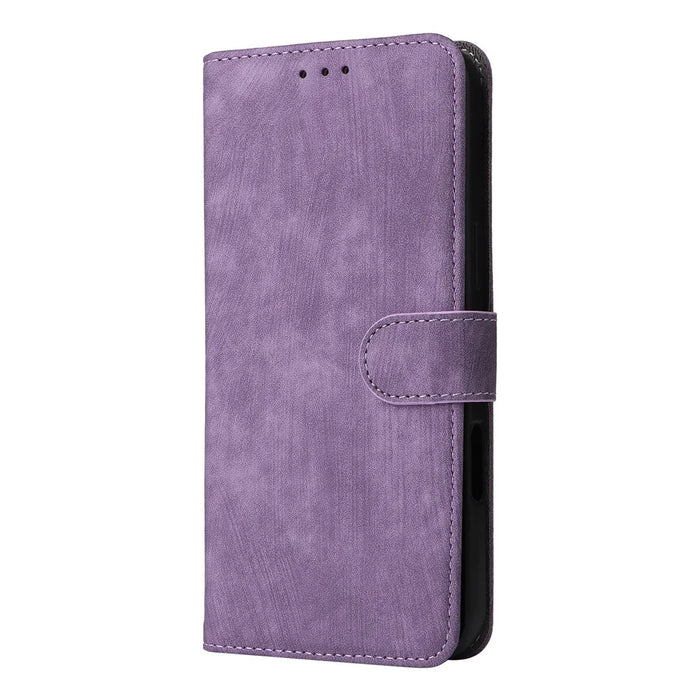 For itel P65 P671L Wallet Case RFID Blocking PU Leather Cover Stand View - Purple - 6