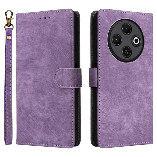 For TECNO Spark 30C 4G kL5n Wallet Case RFID Blocking PU Leather Cover Stand View - Purple - 1