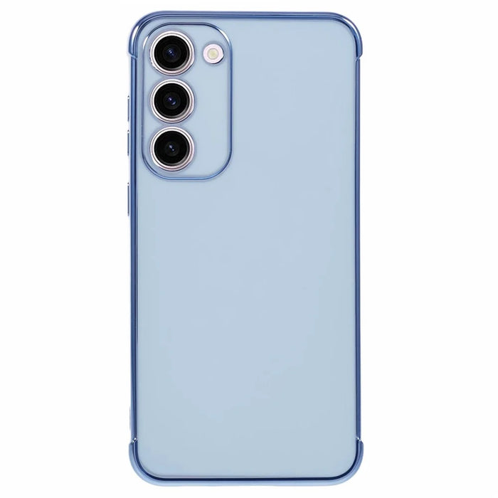 For Samsung Galaxy S23 Case Electroplated Frame TPU Soft Phone Cover - Blue - 1