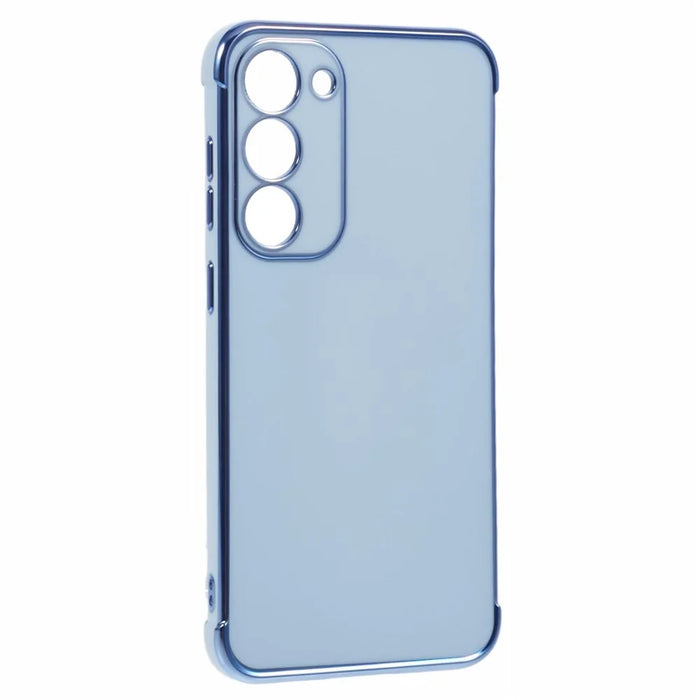 For Samsung Galaxy S23 Case Electroplated Frame TPU Soft Phone Cover - Blue - 3
