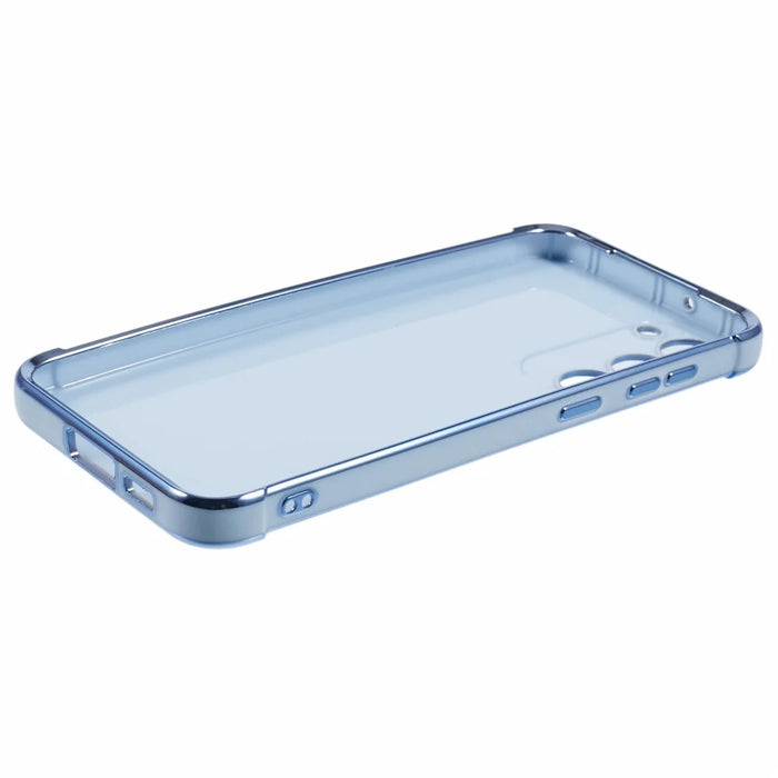 For Samsung Galaxy S23 Case Electroplated Frame TPU Soft Phone Cover - Blue - 4