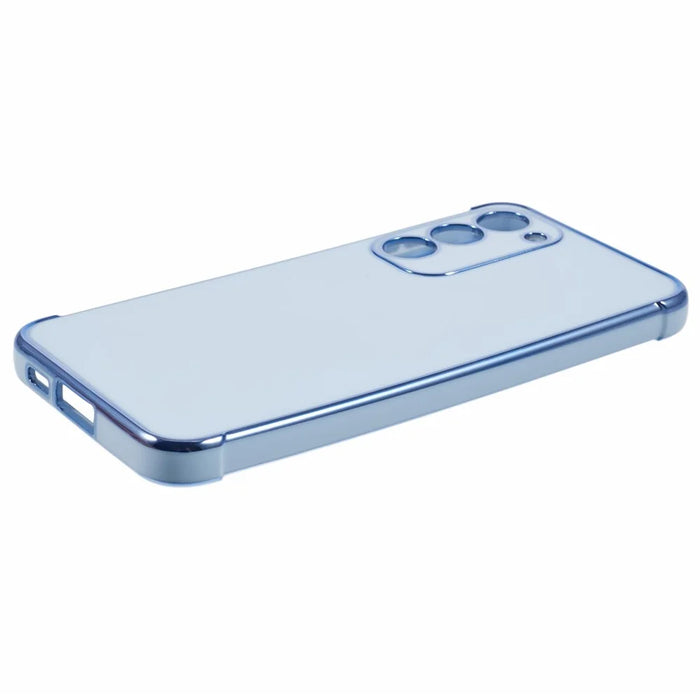 For Samsung Galaxy S23 Case Electroplated Frame TPU Soft Phone Cover - Blue - 5