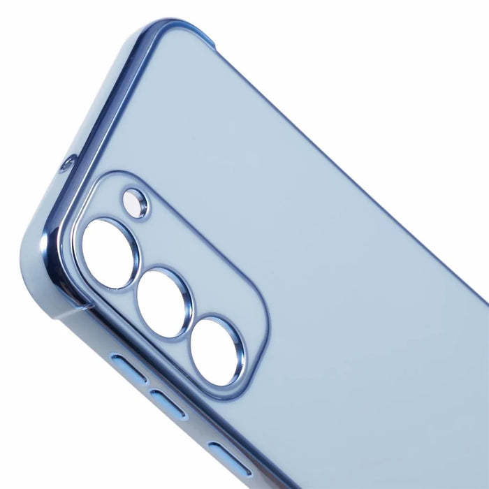For Samsung Galaxy S23 Case Electroplated Frame TPU Soft Phone Cover - Blue - 6